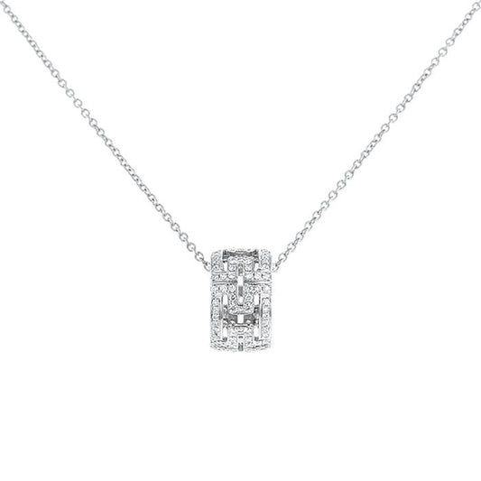 [Regalia Jewelry]PARENTESI NECKLACE SILVER DIAMOND