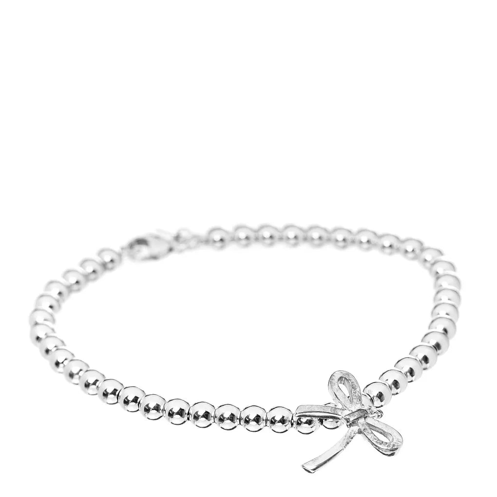 [Regalia Jewels]STERLING SILVER BOW BEAD BRACELET