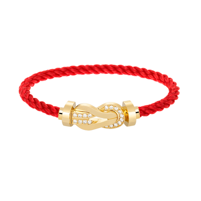 [Regalia Jewelry]CHANCE LARGE 8 FIGURE BUCKLE HALF DIAMOND BRACELET GOLD