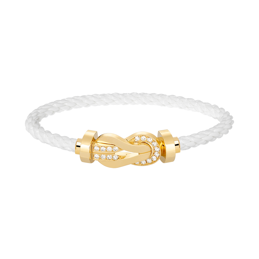[Regalia Jewelry]CHANCE LARGE 8 FIGURE BUCKLE HALF DIAMOND BRACELET GOLD