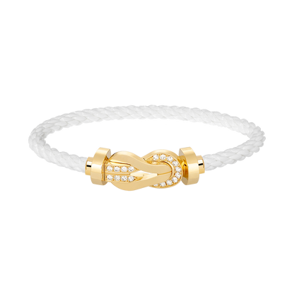 [Regalia Jewelry]CHANCE LARGE 8 FIGURE BUCKLE HALF DIAMOND BRACELET GOLD