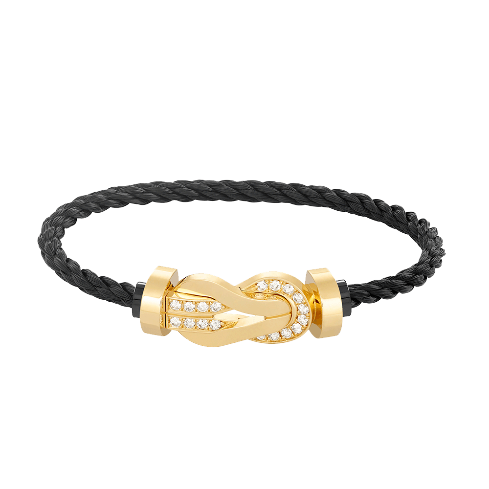[Regalia Jewelry]CHANCE LARGE 8 FIGURE BUCKLE HALF DIAMOND BRACELET GOLD