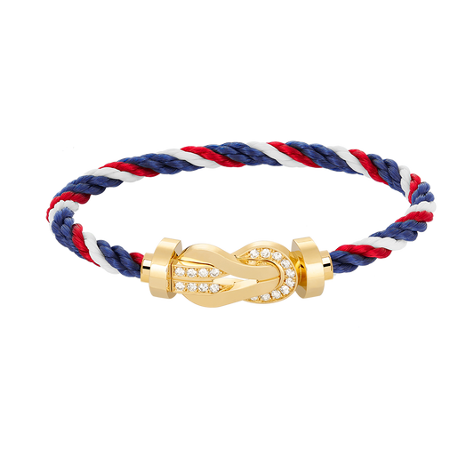 [Regalia Jewelry]CHANCE LARGE 8 FIGURE BUCKLE HALF DIAMOND BRACELET GOLD