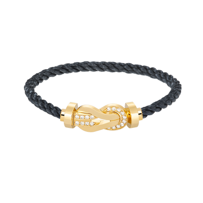 [Regalia Jewelry]CHANCE LARGE 8 FIGURE BUCKLE HALF DIAMOND BRACELET GOLD