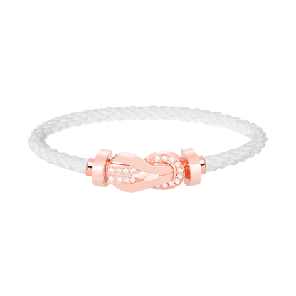 [Regalia Jewelry]CHANCE LARGE 8 FIGURE BUCKLE HALF DIAMOND BRACELET ROSE GOLD