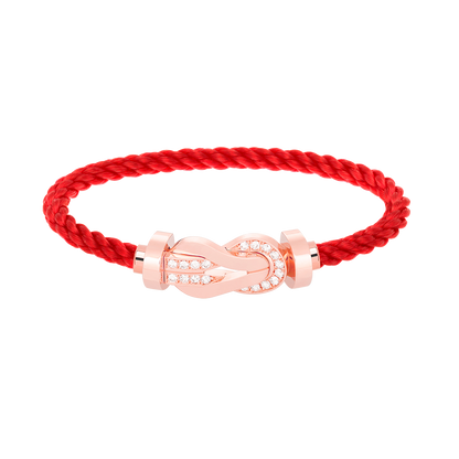 [Regalia Jewelry]CHANCE LARGE 8 FIGURE BUCKLE HALF DIAMOND BRACELET ROSE GOLD