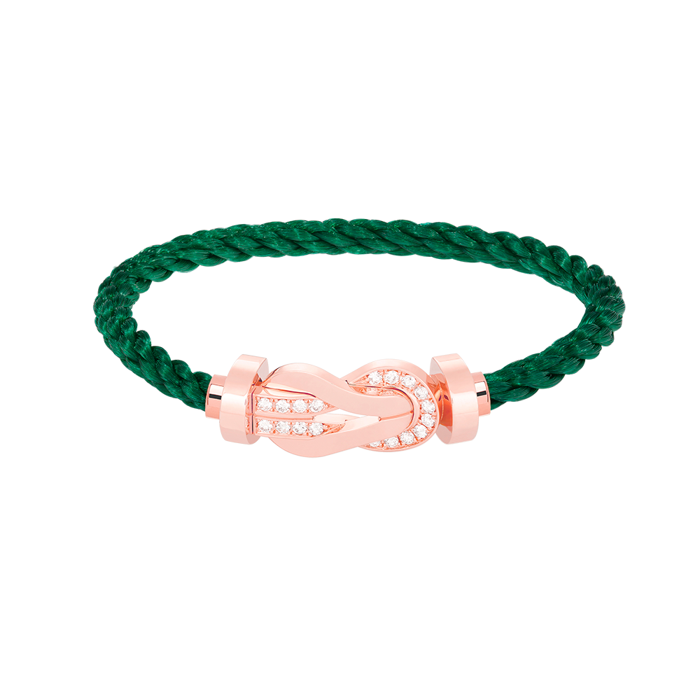 [Regalia Jewelry]CHANCE LARGE 8 FIGURE BUCKLE HALF DIAMOND BRACELET ROSE GOLD