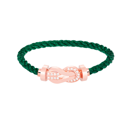 [Regalia Jewelry]CHANCE LARGE 8 FIGURE BUCKLE HALF DIAMOND BRACELET ROSE GOLD