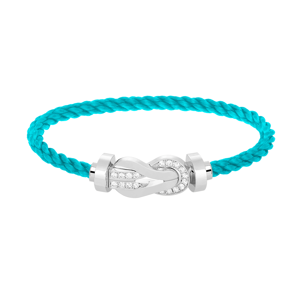 [Regalia Jewelry]CHANCE LARGE 8 FIGURE BUCKLE HALF DIAMOND BRACELET SILVER