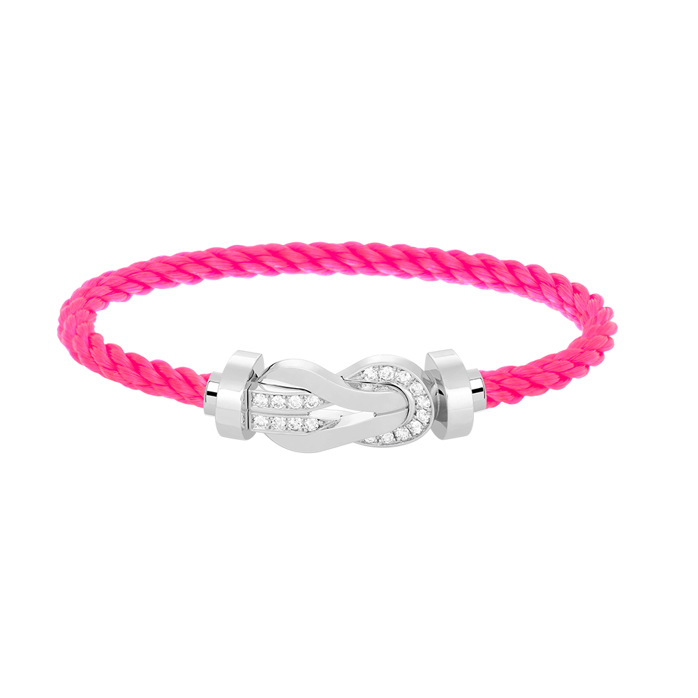 [Regalia Jewelry]CHANCE LARGE 8 FIGURE BUCKLE HALF DIAMOND BRACELET SILVER