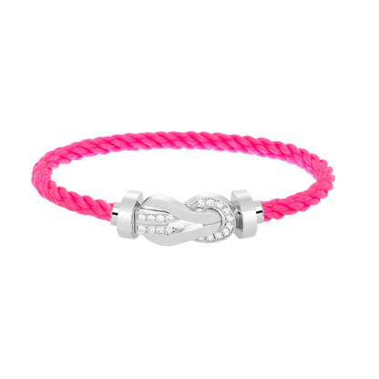 [Regalia Jewelry]CHANCE LARGE 8 FIGURE BUCKLE HALF DIAMOND BRACELET SILVER