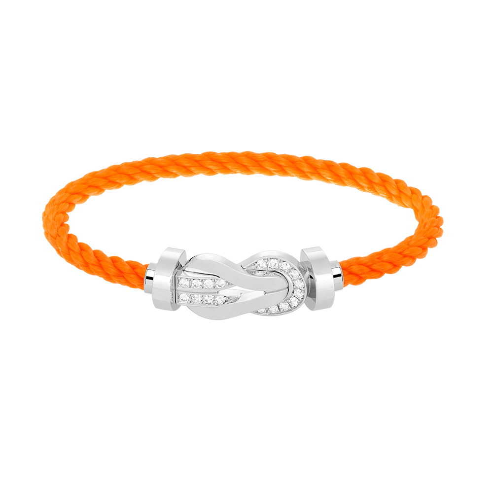 [Regalia Jewelry]CHANCE LARGE 8 FIGURE BUCKLE HALF DIAMOND BRACELET SILVER