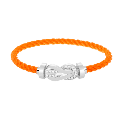 [Regalia Jewelry]CHANCE LARGE 8 FIGURE BUCKLE HALF DIAMOND BRACELET SILVER