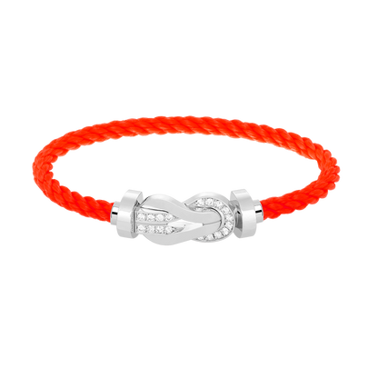 [Regalia Jewelry]CHANCE LARGE 8 FIGURE BUCKLE HALF DIAMOND BRACELET SILVER
