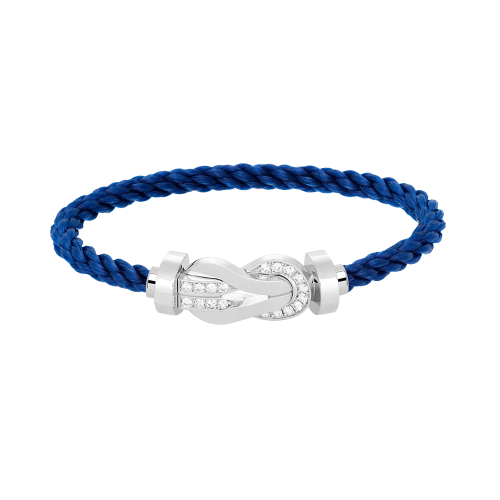 [Regalia Jewelry]CHANCE LARGE 8 FIGURE BUCKLE HALF DIAMOND BRACELET SILVER