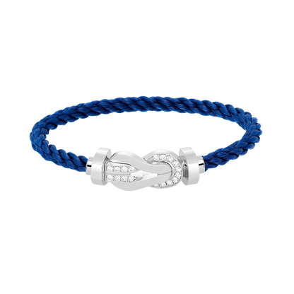 [Regalia Jewelry]CHANCE LARGE 8 FIGURE BUCKLE HALF DIAMOND BRACELET SILVER