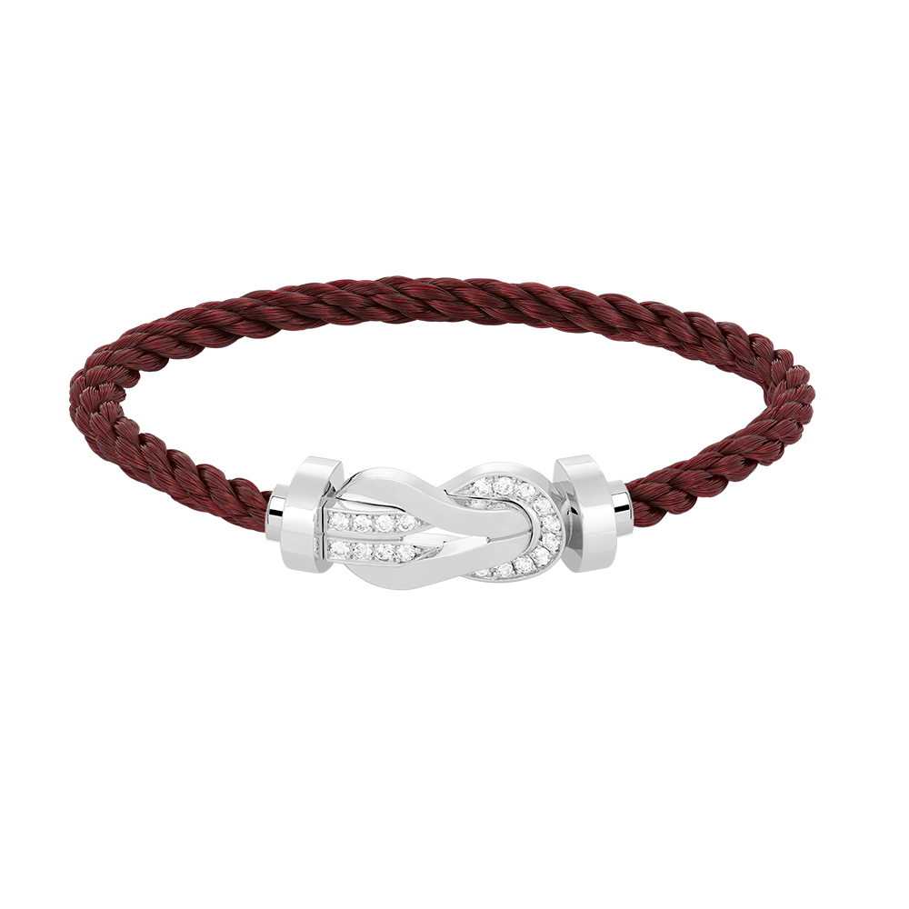 [Regalia Jewelry]CHANCE LARGE 8 FIGURE BUCKLE HALF DIAMOND BRACELET SILVER