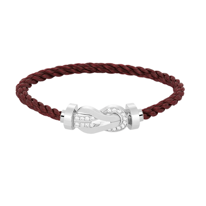 [Regalia Jewelry]CHANCE LARGE 8 FIGURE BUCKLE HALF DIAMOND BRACELET SILVER