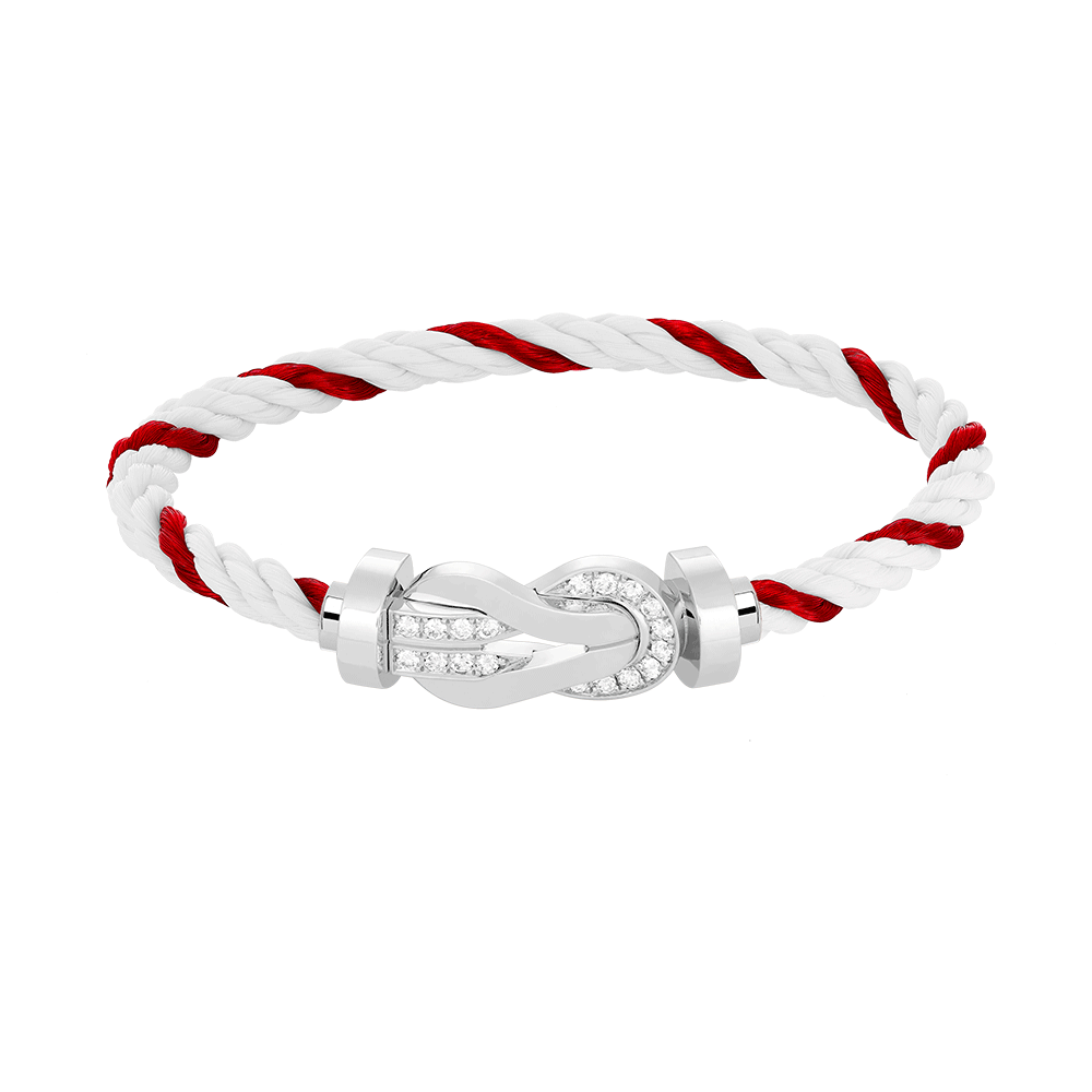 [Regalia Jewelry]CHANCE LARGE 8 FIGURE BUCKLE HALF DIAMOND BRACELET SILVER