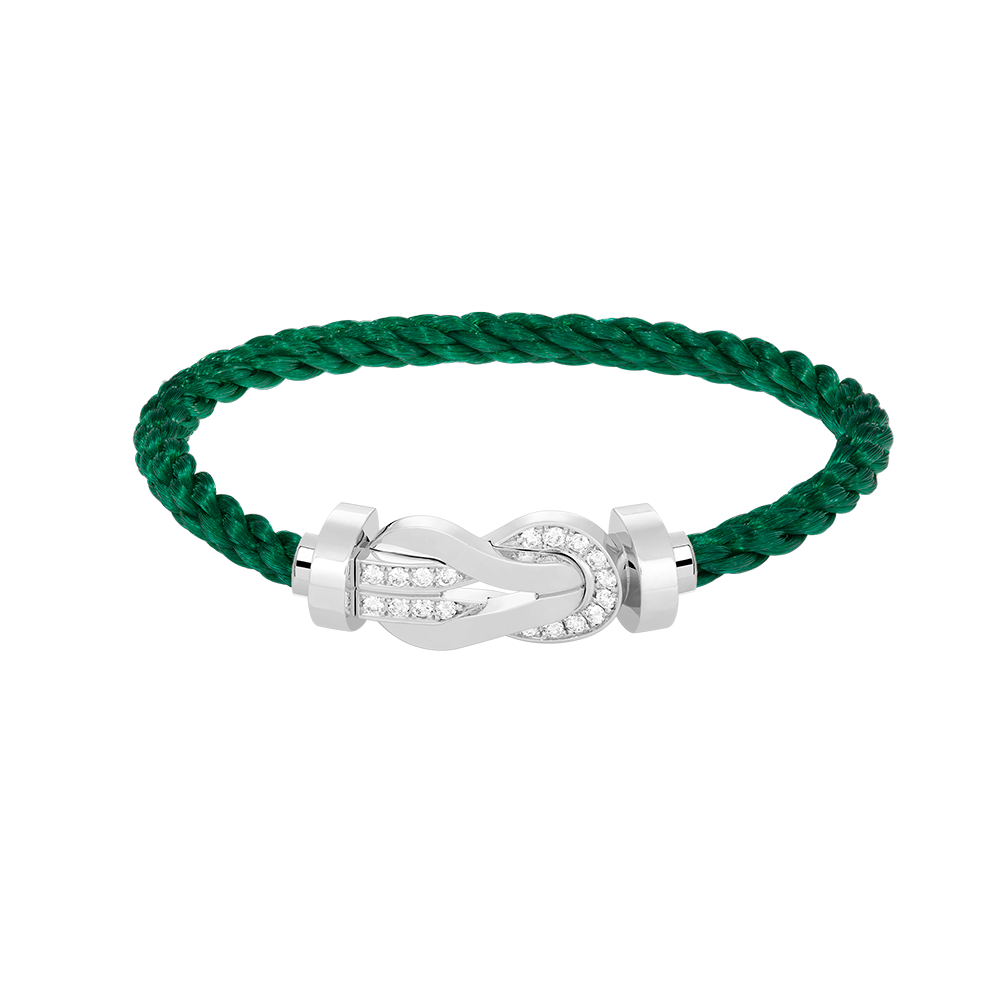 [Regalia Jewelry]CHANCE LARGE 8 FIGURE BUCKLE HALF DIAMOND BRACELET SILVER
