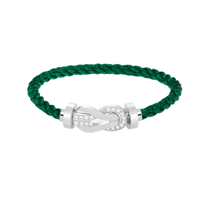[Regalia Jewelry]CHANCE LARGE 8 FIGURE BUCKLE HALF DIAMOND BRACELET SILVER