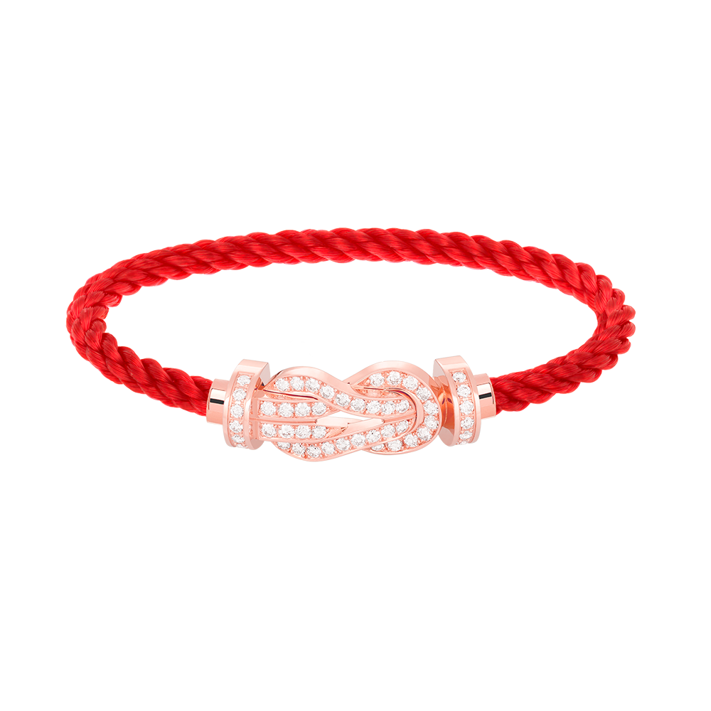 [Regalia Jewelry]CHANCE LARGE 8 FIGURE BUCKLE FULL DIAMOND BRACELET ROSE GOLD