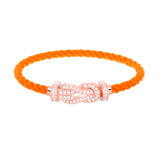[Regalia Jewelry]CHANCE LARGE 8 FIGURE BUCKLE FULL DIAMOND BRACELET ROSE GOLD