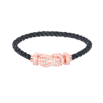 [Regalia Jewelry]CHANCE LARGE 8 FIGURE BUCKLE FULL DIAMOND BRACELET ROSE GOLD