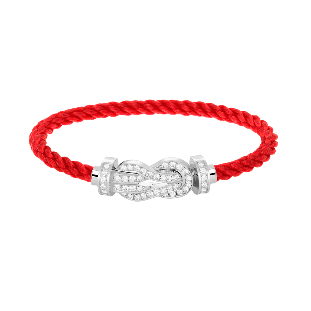[Regalia Jewelry]CHANCE LARGE 8 FIGURE BUCKLE FULL DIAMOND BRACELET SILVER