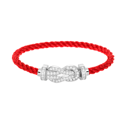 [Regalia Jewelry]CHANCE LARGE 8 FIGURE BUCKLE FULL DIAMOND BRACELET SILVER