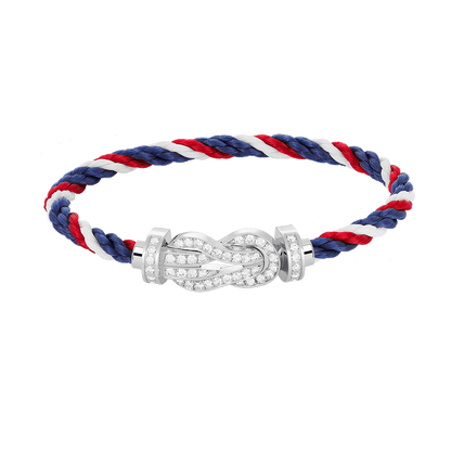 [Regalia Jewelry]CHANCE LARGE 8 FIGURE BUCKLE FULL DIAMOND BRACELET SILVER