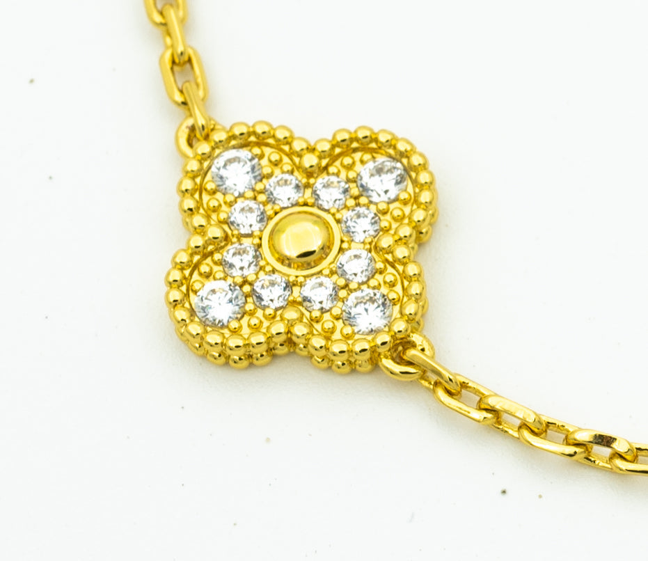 [Regalia Jewelry]CLOVER BRACELET 5 MOTIFS GOLD DIAMOND