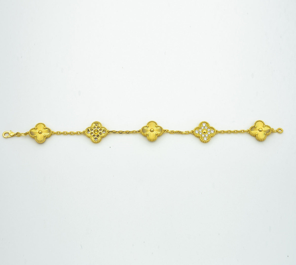 [Regalia Jewelry]CLOVER BRACELET 5 MOTIFS GOLD DIAMOND