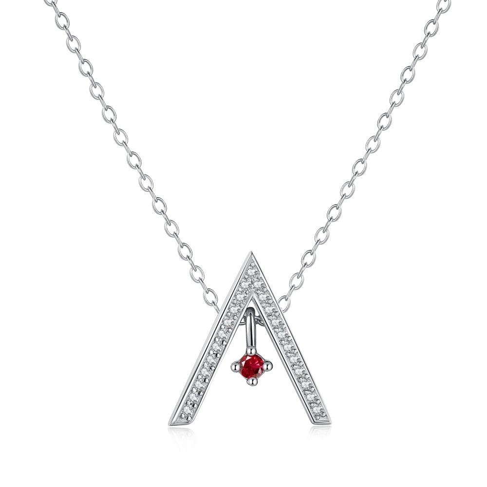 [Regalia Jewelry]Sparkling "A" Shape Necklace