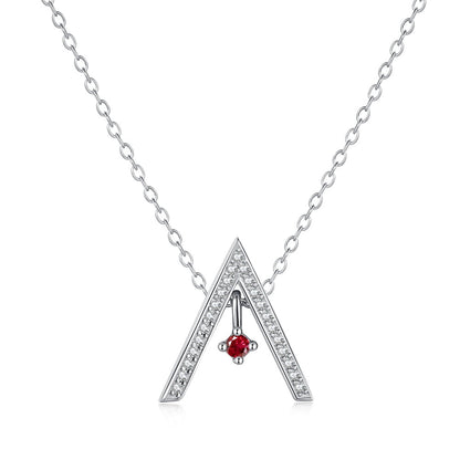 [Regalia Jewelry]Sparkling "A" Shape Necklace