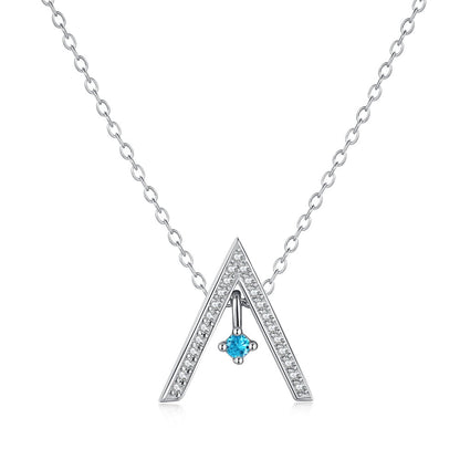 [Regalia Jewelry]Sparkling "A" Shape Necklace