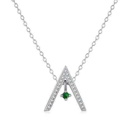 [Regalia Jewelry]Sparkling "A" Shape Necklace