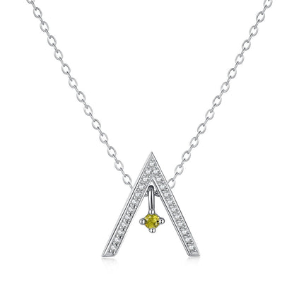 [Regalia Jewelry]Sparkling "A" Shape Necklace