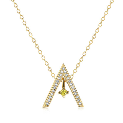[Regalia Jewelry]Sparkling "A" Shape Necklace