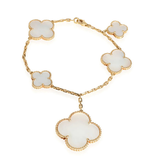 [Regalia Jewelry]MAGIC CLOVER MOP GOLD BRACELET 5 MOTIFS