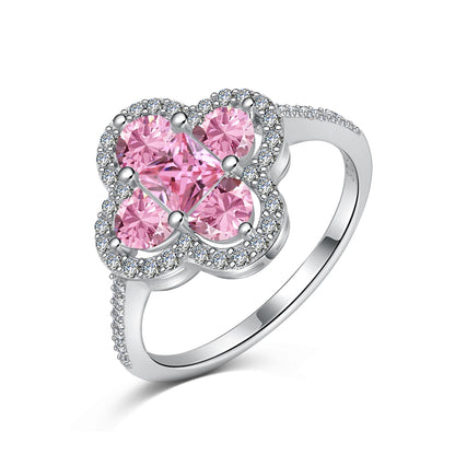 [Regalia Jewelry]Luxurious Eternity Flower Shape Banquet Ring