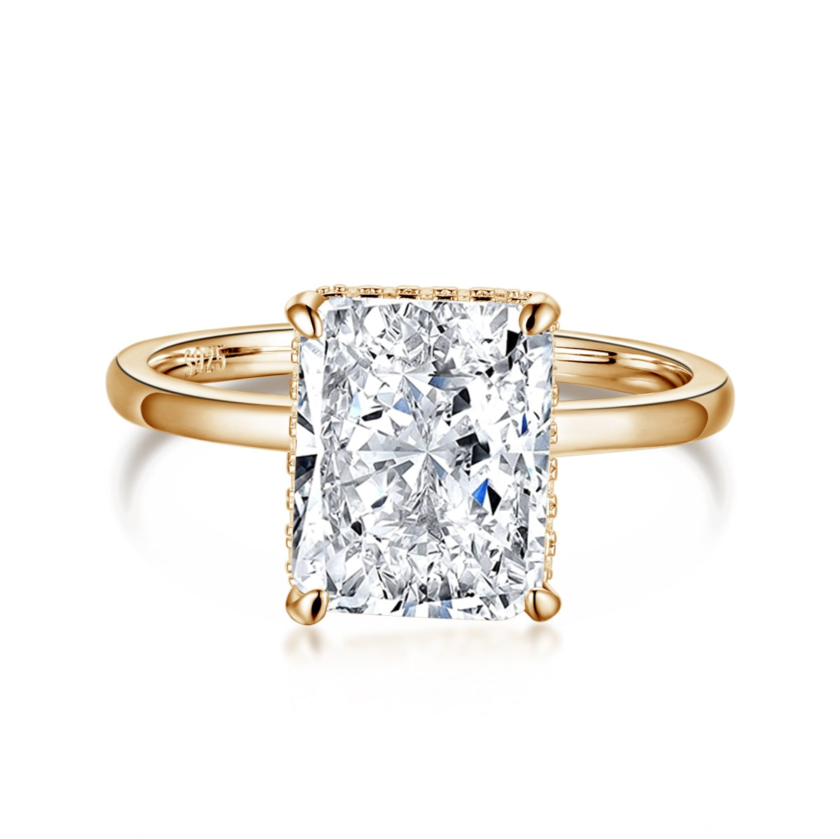 [Regalia Jewelry]4.0 Carat Ornate Enchanting Radiand Cut Banquet Ring
