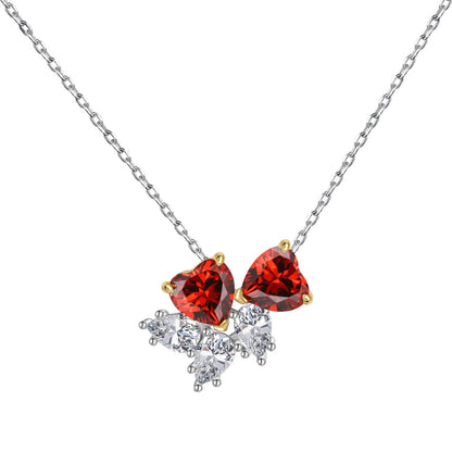 [Regalia Jewelry]Dainty Red Heart Necklace