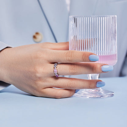 [Regalia Jewelry]Unique Colorful Emerald Cut Party Ring