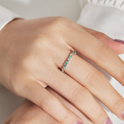 [Regalia Jewelry]Sparkling Vibrant Round Shape Daily Ring