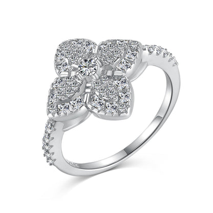 [Regalia Jewelry]Luxurious Colorful Flower Shape Banquet Ring
