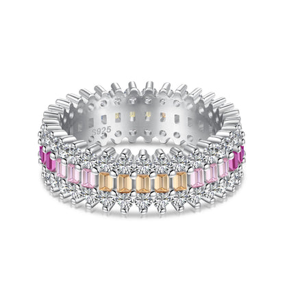 [Regalia Jewelry]Ornate Colorful Radiant Cut Daily Ring