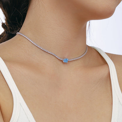 [Regalia Jewelry]2.0 carat Ornate Emerald Cut Necklace