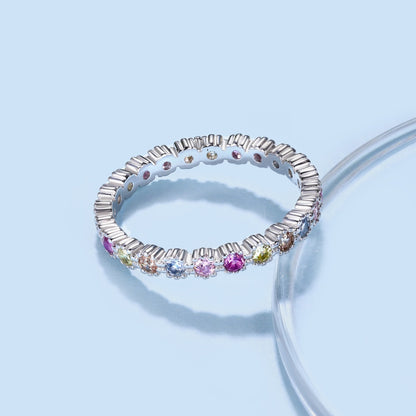 [Regalia Jewelry]Exquisite Colorful Round Cut Party Ring