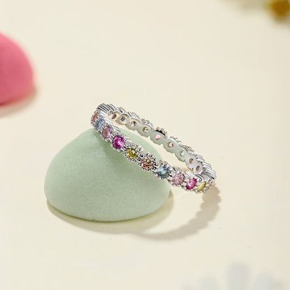 [Regalia Jewelry]Exquisite Colorful Round Cut Party Ring